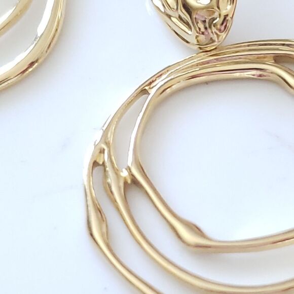 New! Zara Stainless Steel Hollow Earrings - Picture 7 of 11